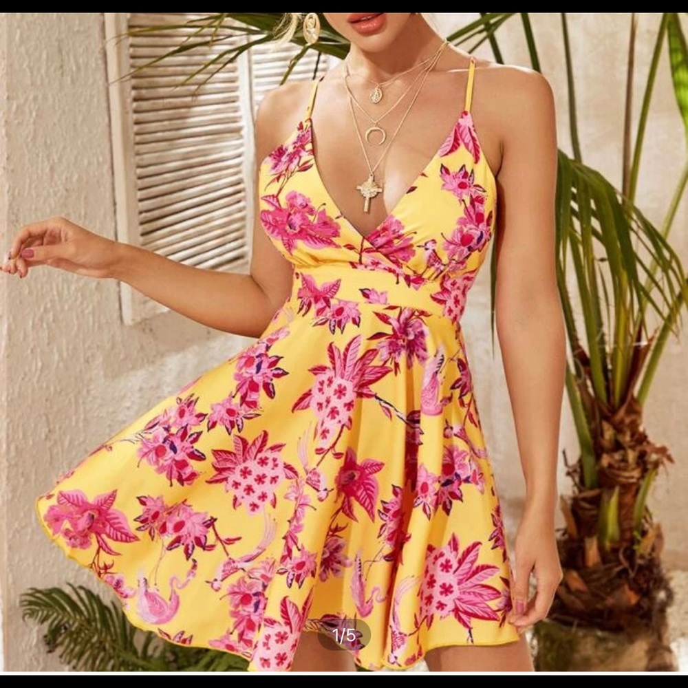 SHEIN backless Sundress